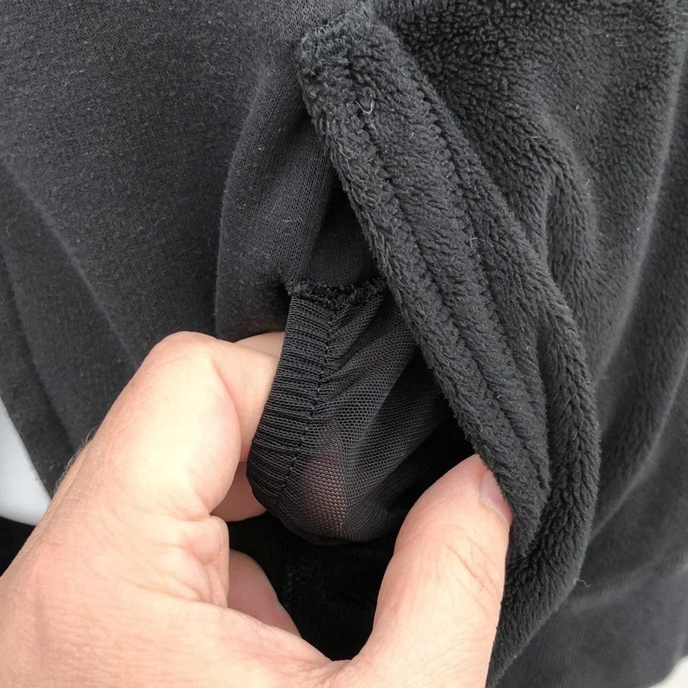 Athleta Girl Pullover Hooded Fleece Lined Sweatshirt Size L/12 Split BottomTunic